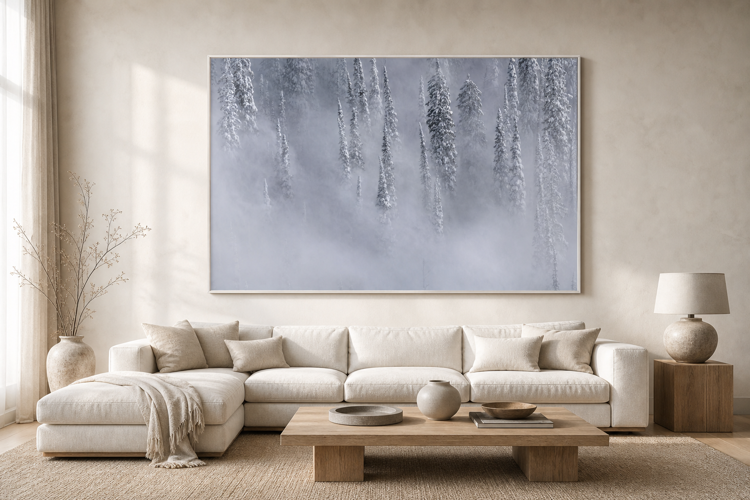 Narnia fine art photograph displayed in a contemporary living room